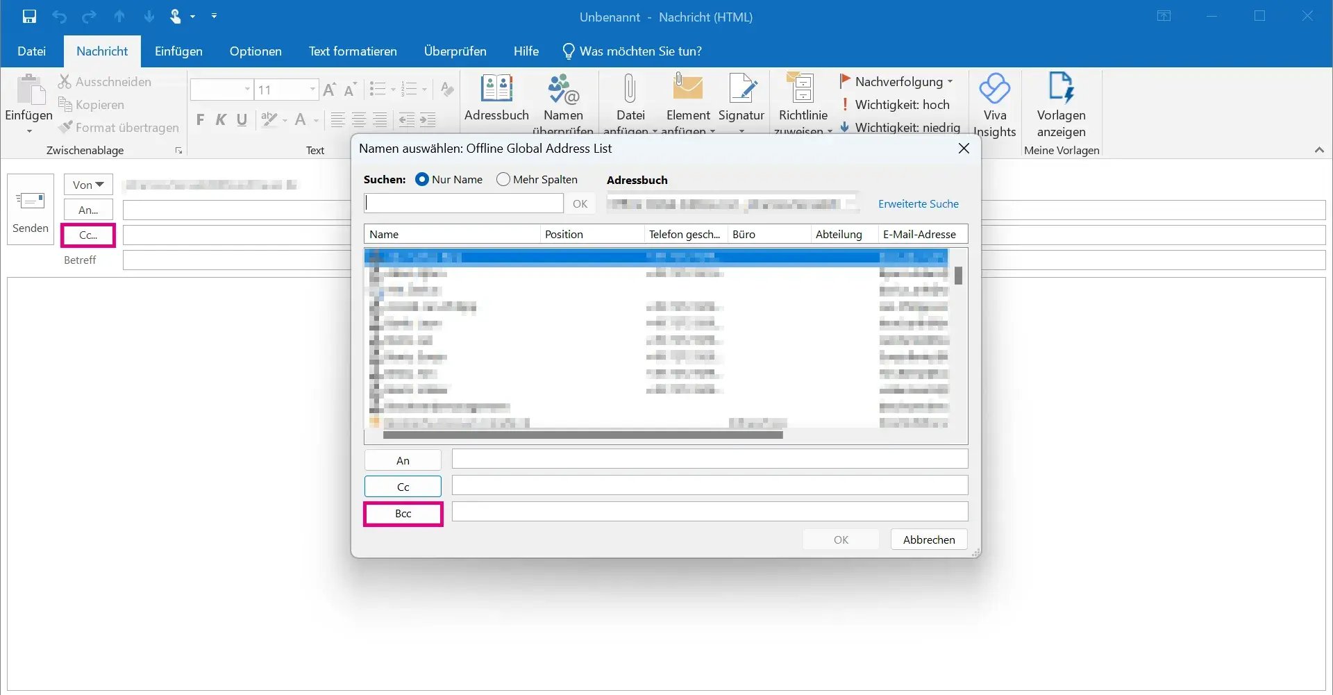 bcc-in-outlook